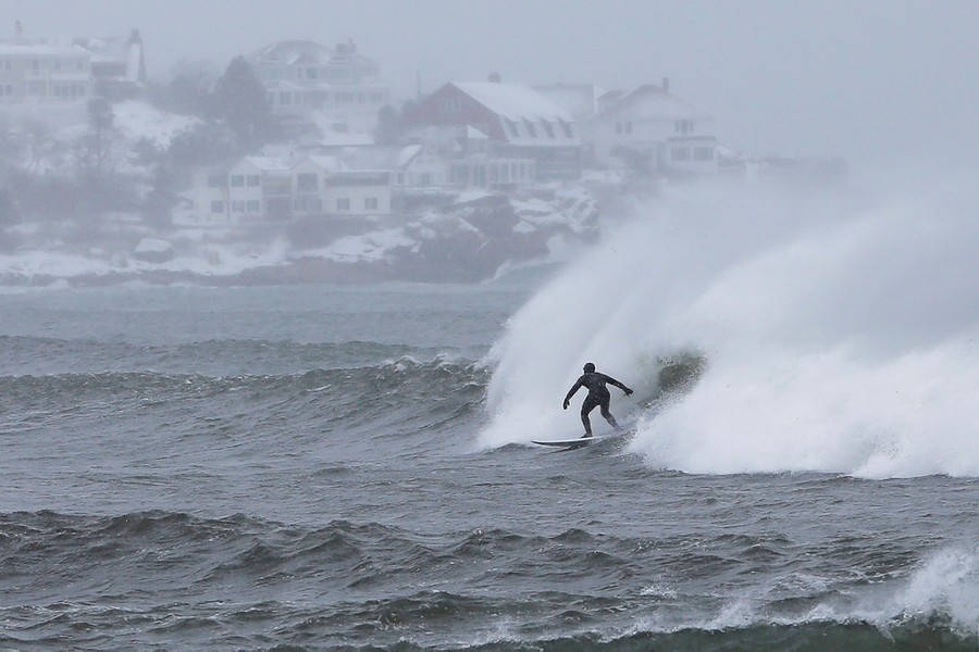 Surfing In Massachusetts Wallpaper