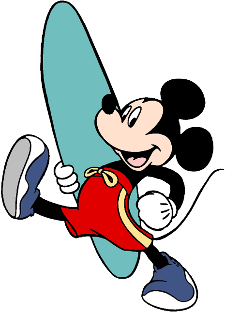 Download Surfing Mickey Mouse Clipart | Wallpapers.com