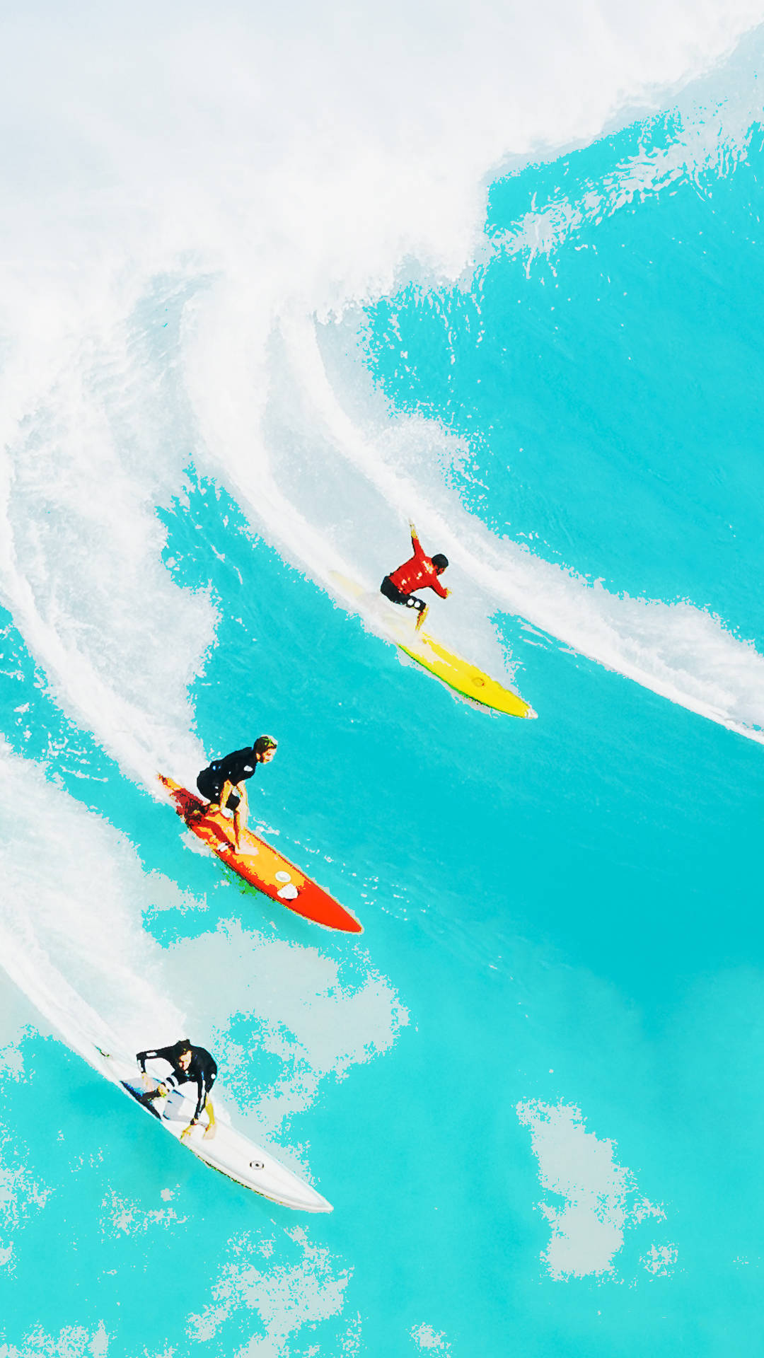 Surfenauf Hellem Blauem Ozean Wallpaper
