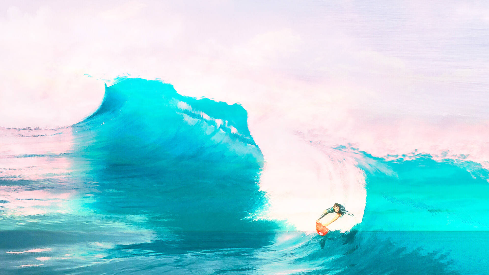 Surfing Painting Wallpaper