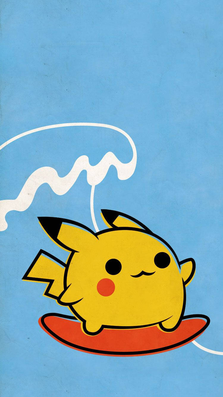 Surf's Up! Pikachu hangs ten! Wallpaper