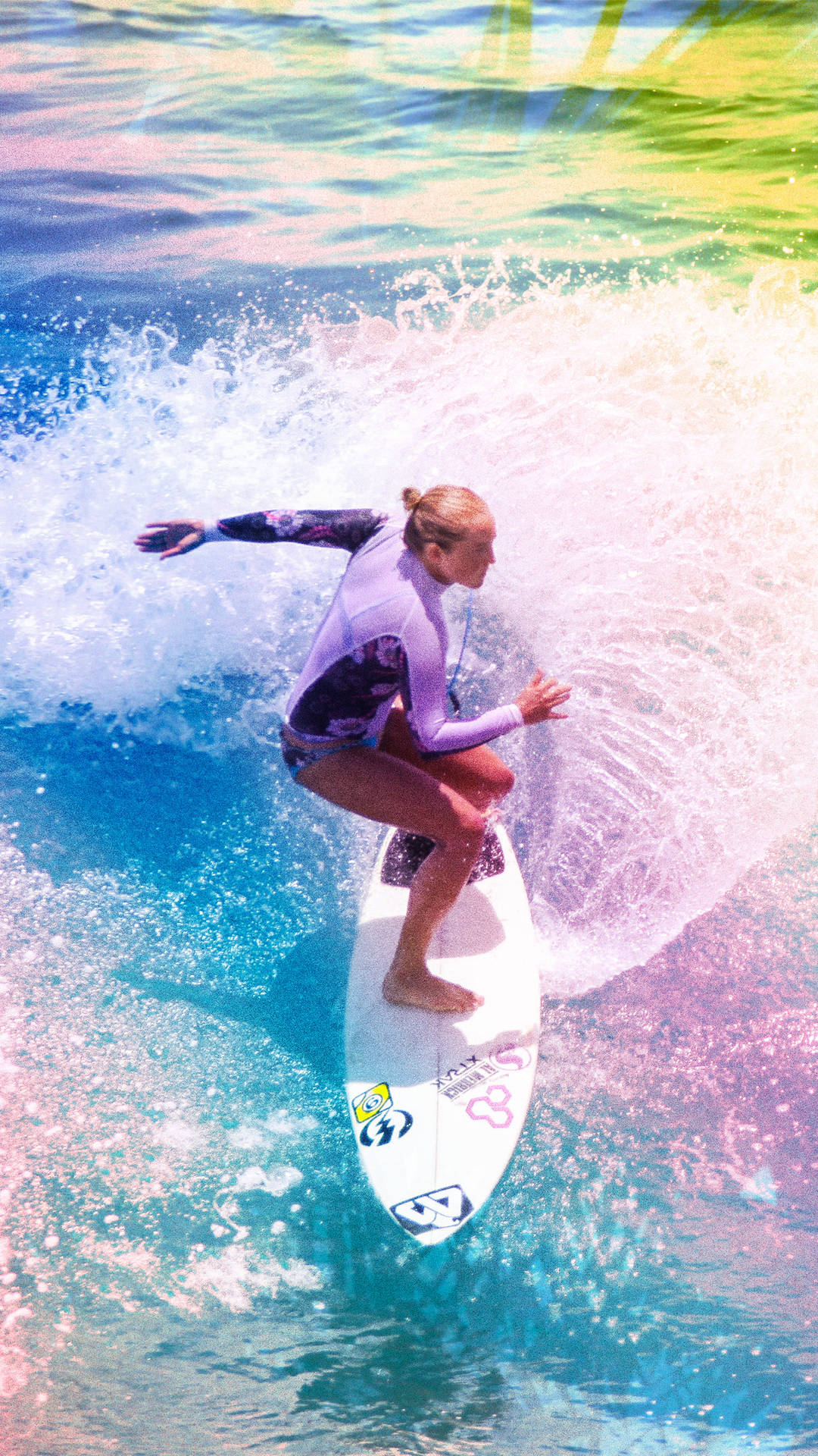 Surfing Rainbow Gradient Filter Picture