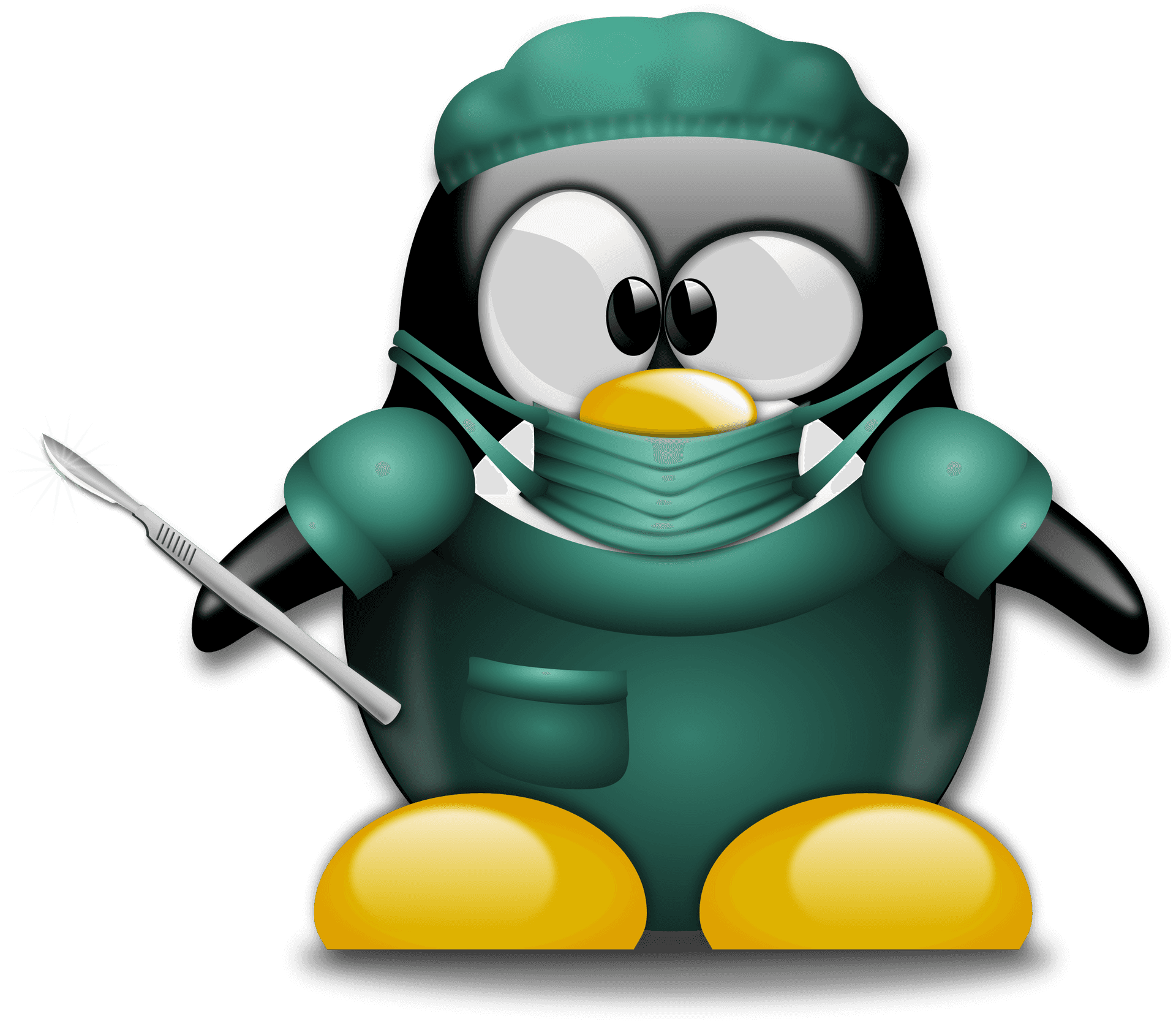 Surgeon Tux Linux Mascot.png PNG