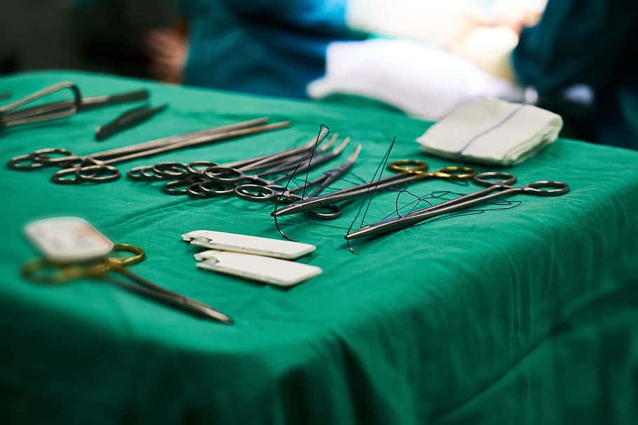 Surgical Instruments Preppedfor Operation Wallpaper