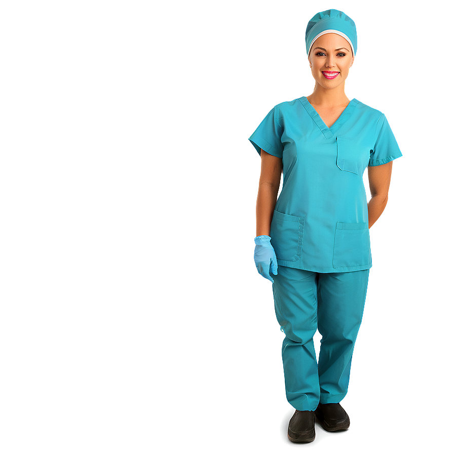 Download Surgical Nurse In Scrubs Png 61 | Wallpapers.com