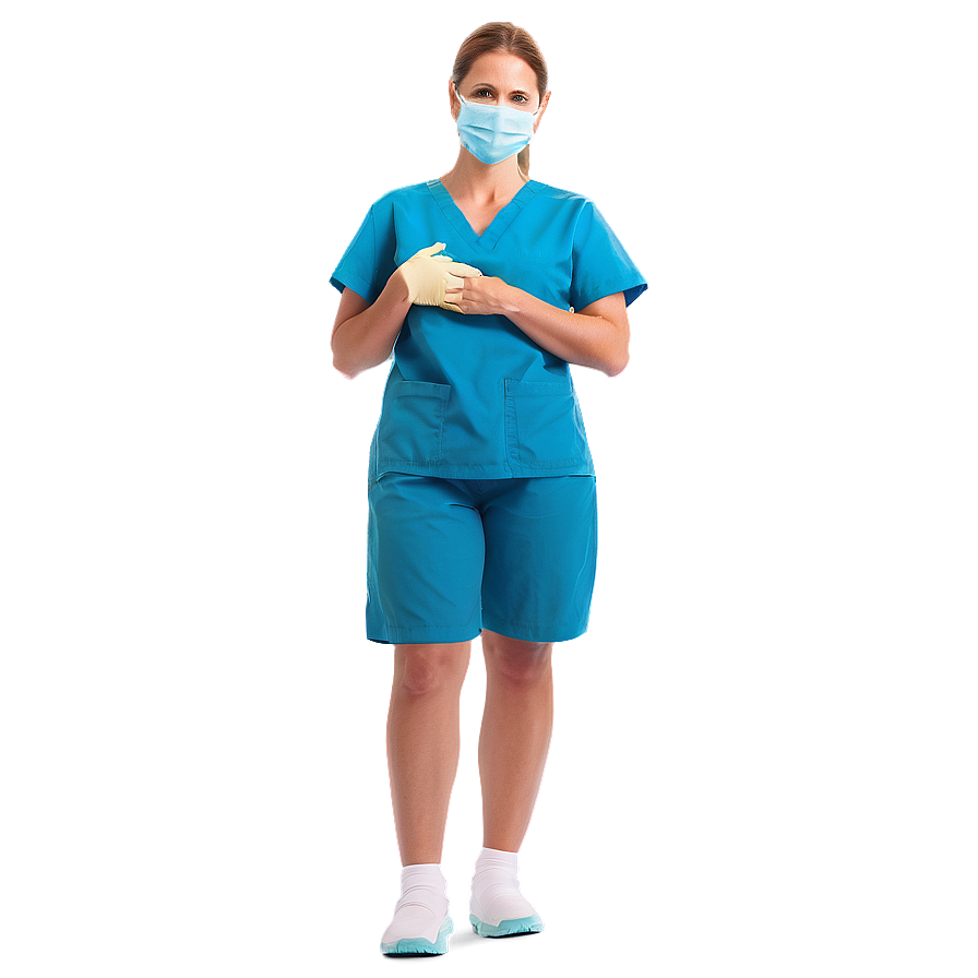 Download Surgical Nurse In Scrubs Png Rfv55 | Wallpapers.com