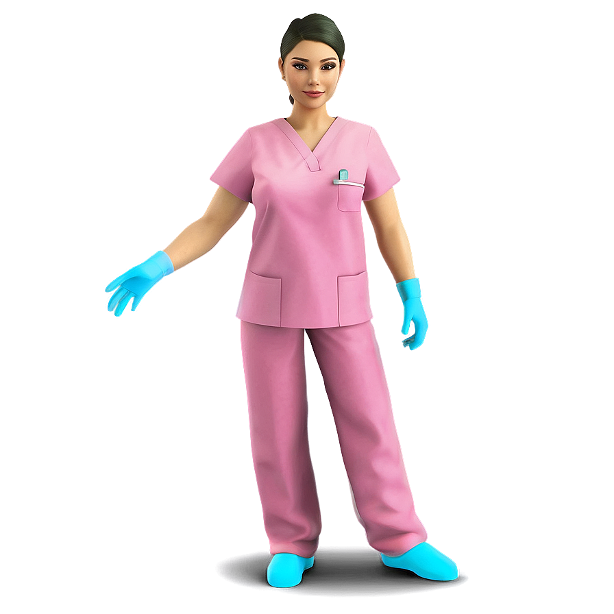 Surgical Nurse In Scrubs Png Spu PNG