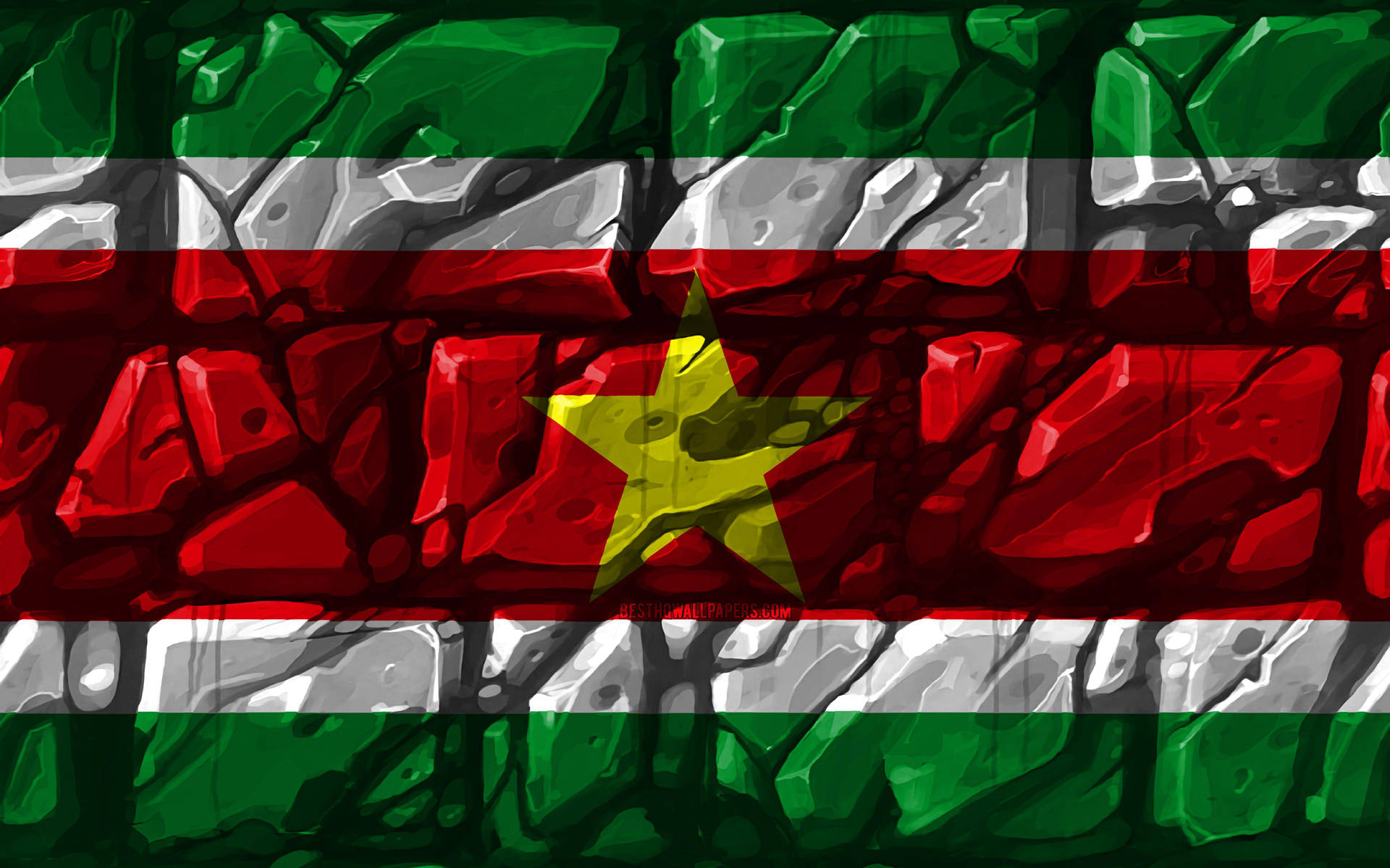 Suriname Flag Illustration