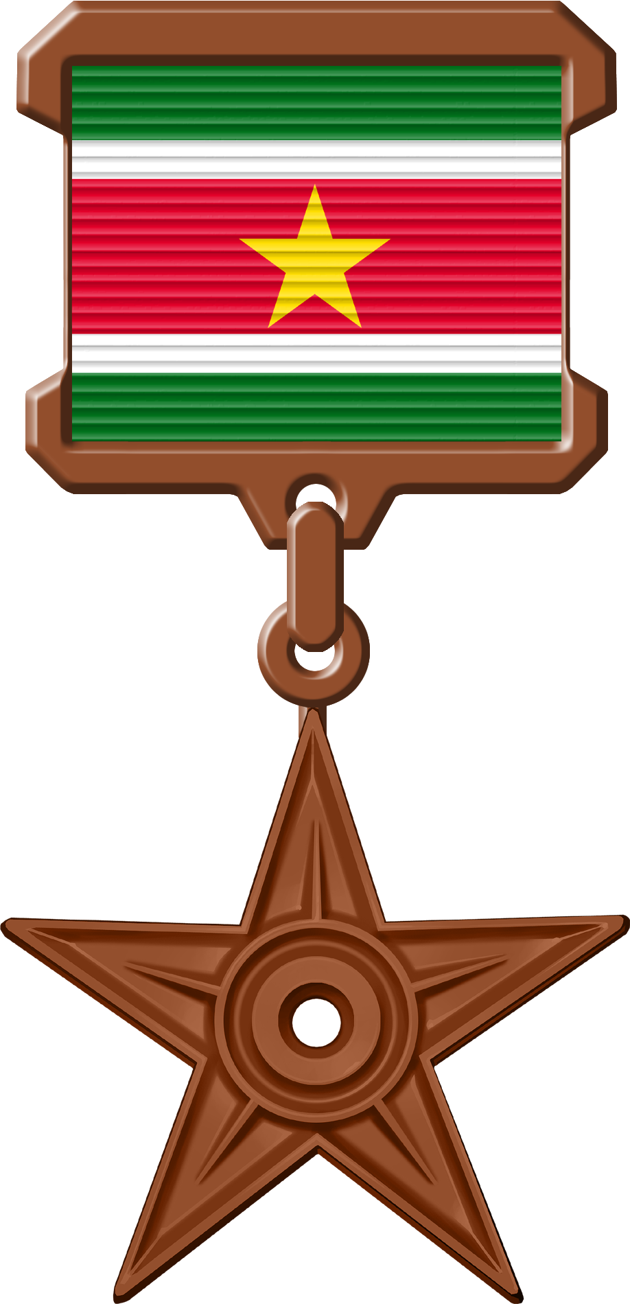 Suriname Flag Medal Illustration PNG