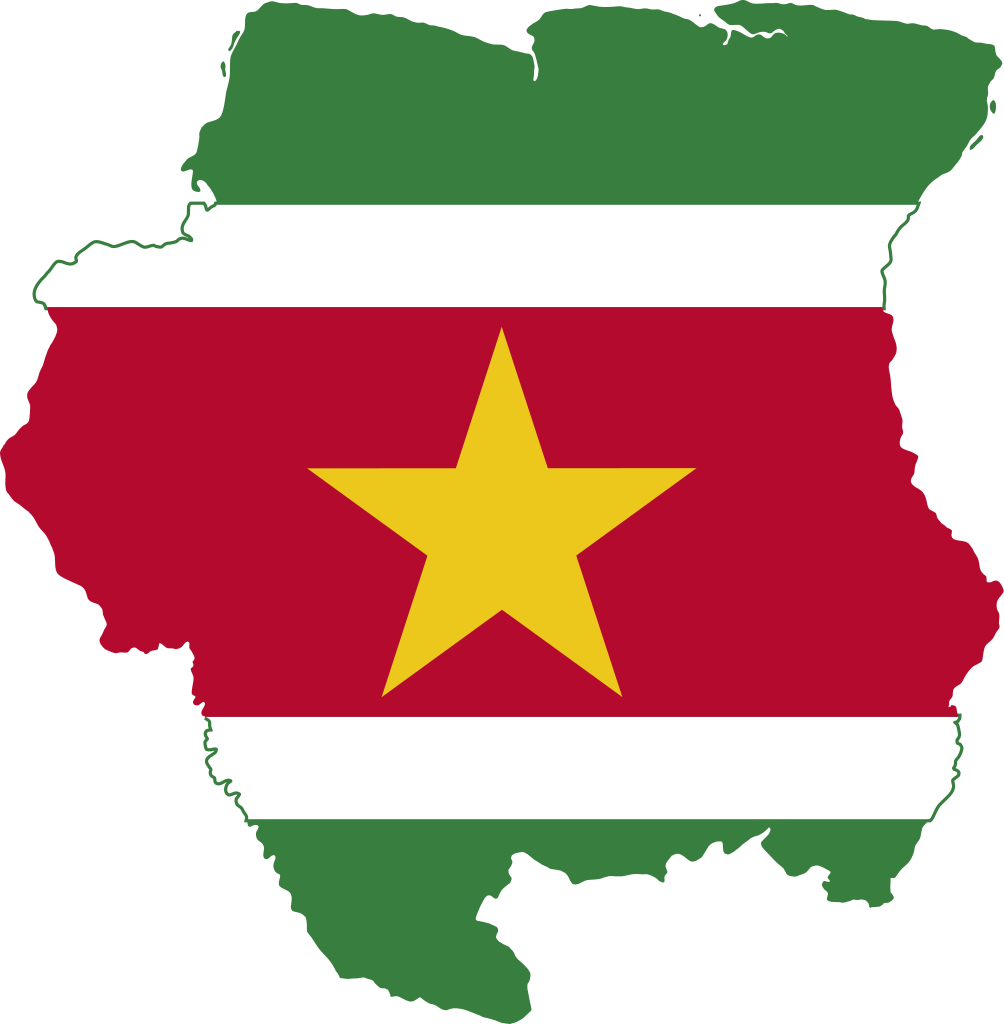 Suriname Mapand Flag Overlay PNG