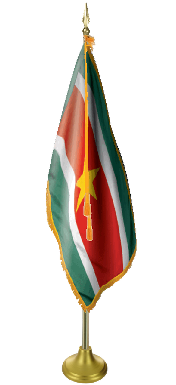 Suriname National Flag Desk Display PNG