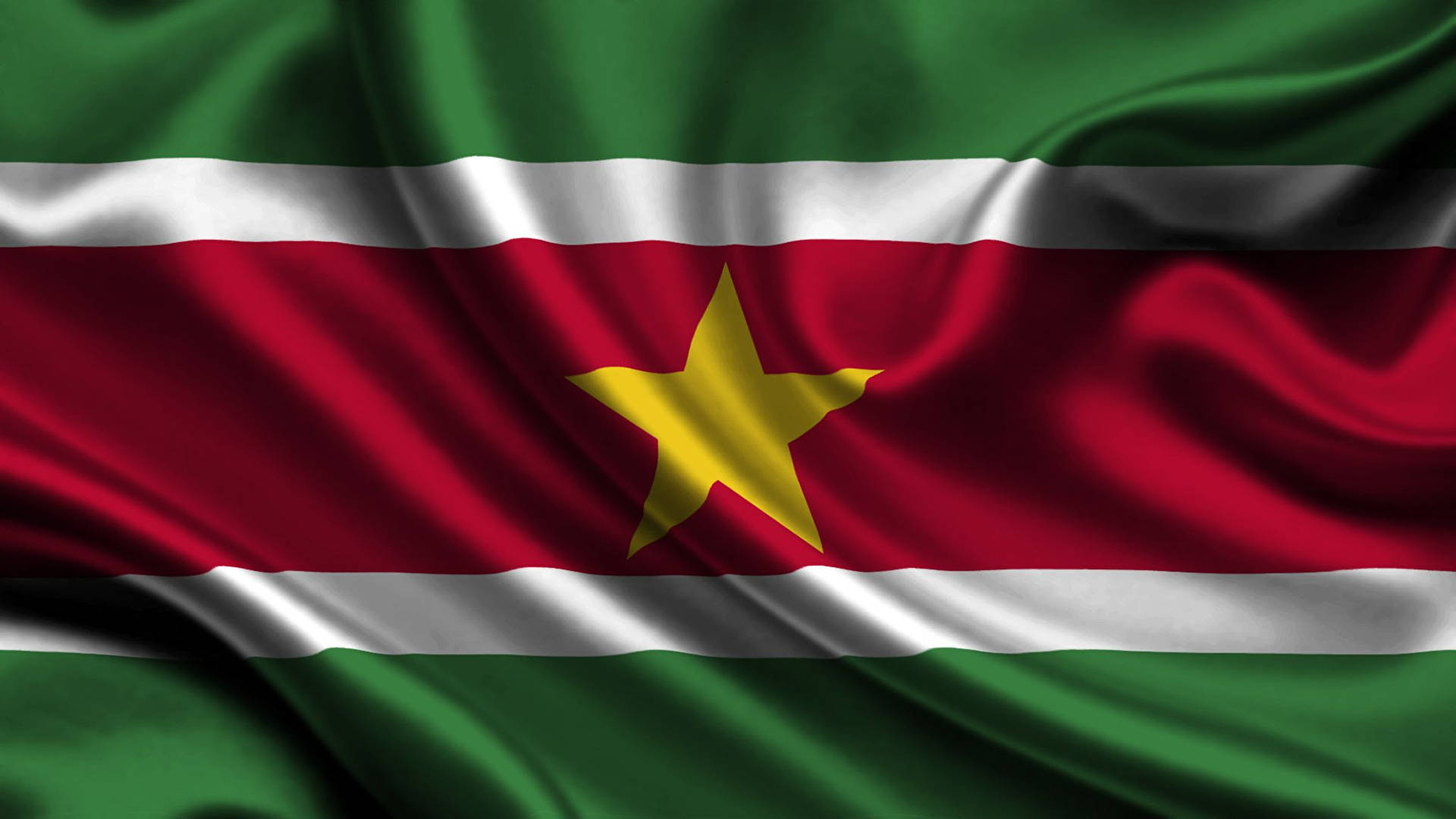 Bandeirade Satin Do Suriname. Papel de Parede