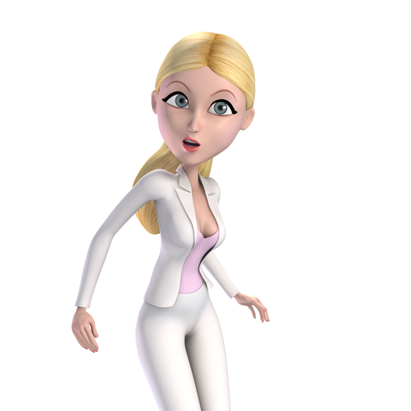 Surprised Animated Character PNG