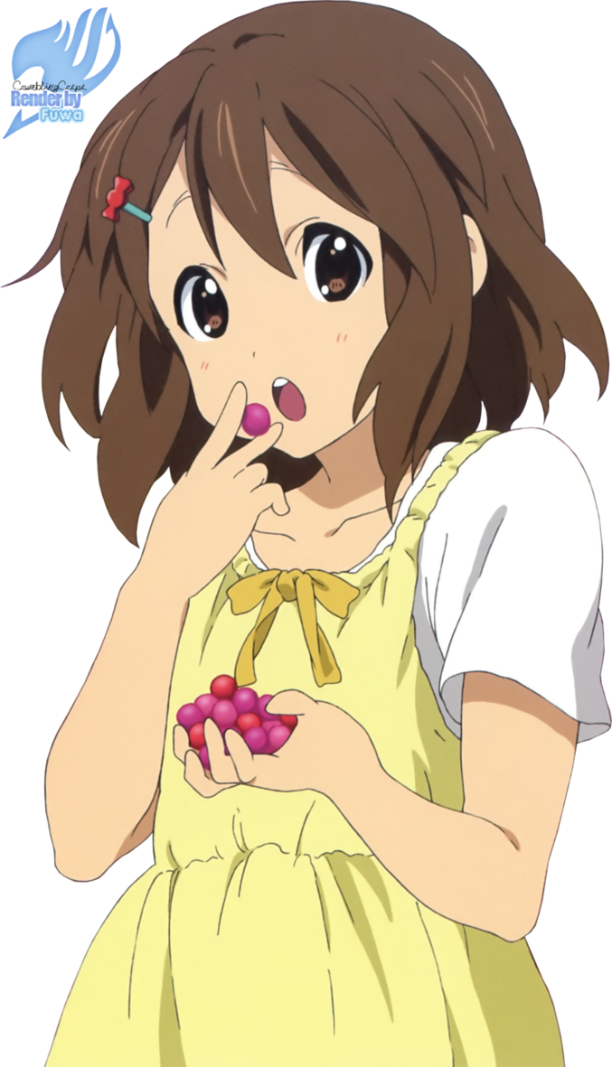 Surprised Anime Girl With Grapes PNG