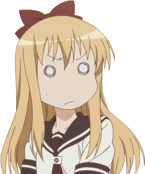 Surprised Anime Girlwith Bow PNG