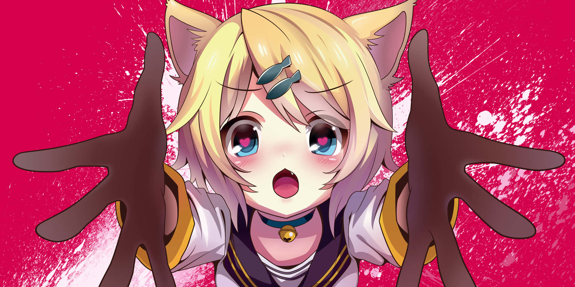 Surprised Anime Neko Girl Wallpaper