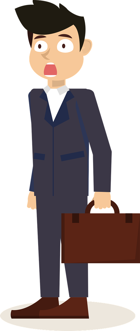 Surprised Businessman Cartoon PNG