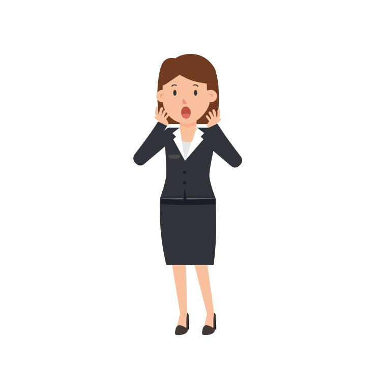 Surprised Businesswoman Cartoon PNG