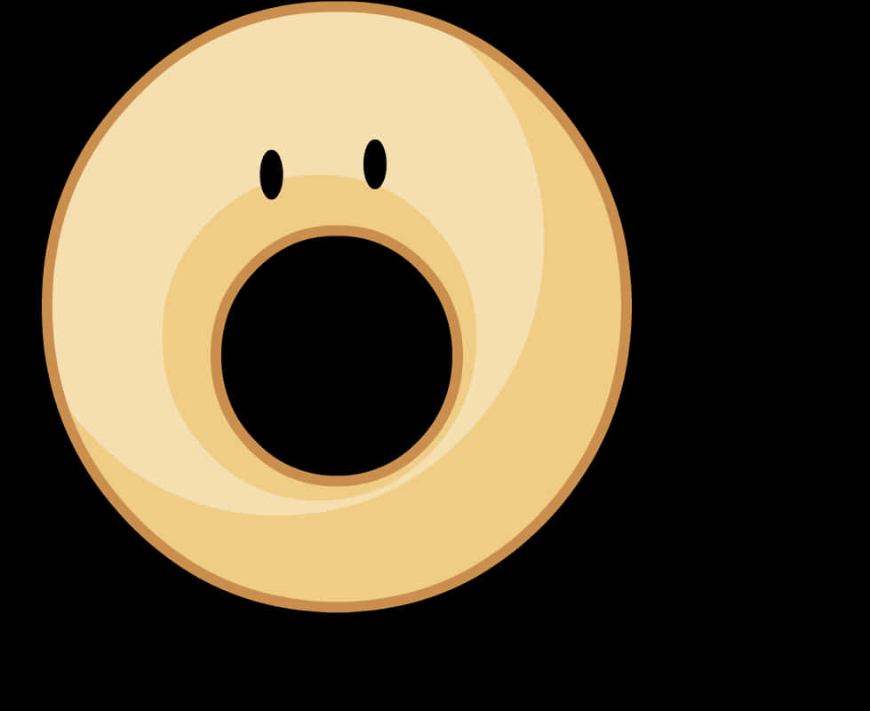 Surprised Cartoon Donut PNG
