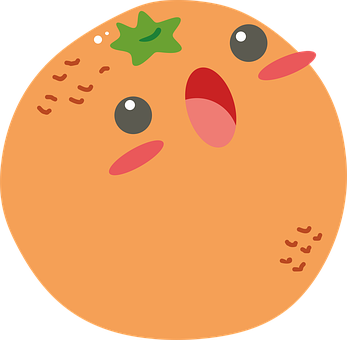 Surprised Cartoon Orange PNG