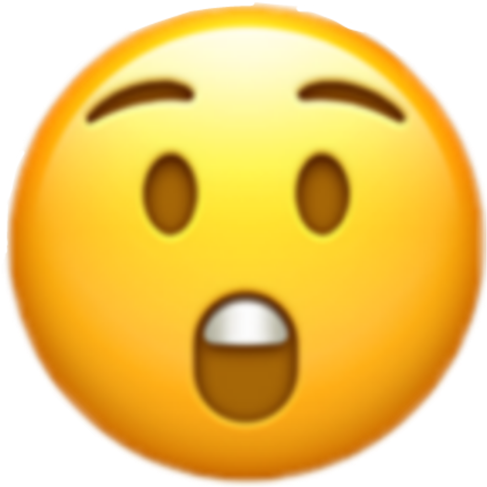 Surprised Face Emoji PNG