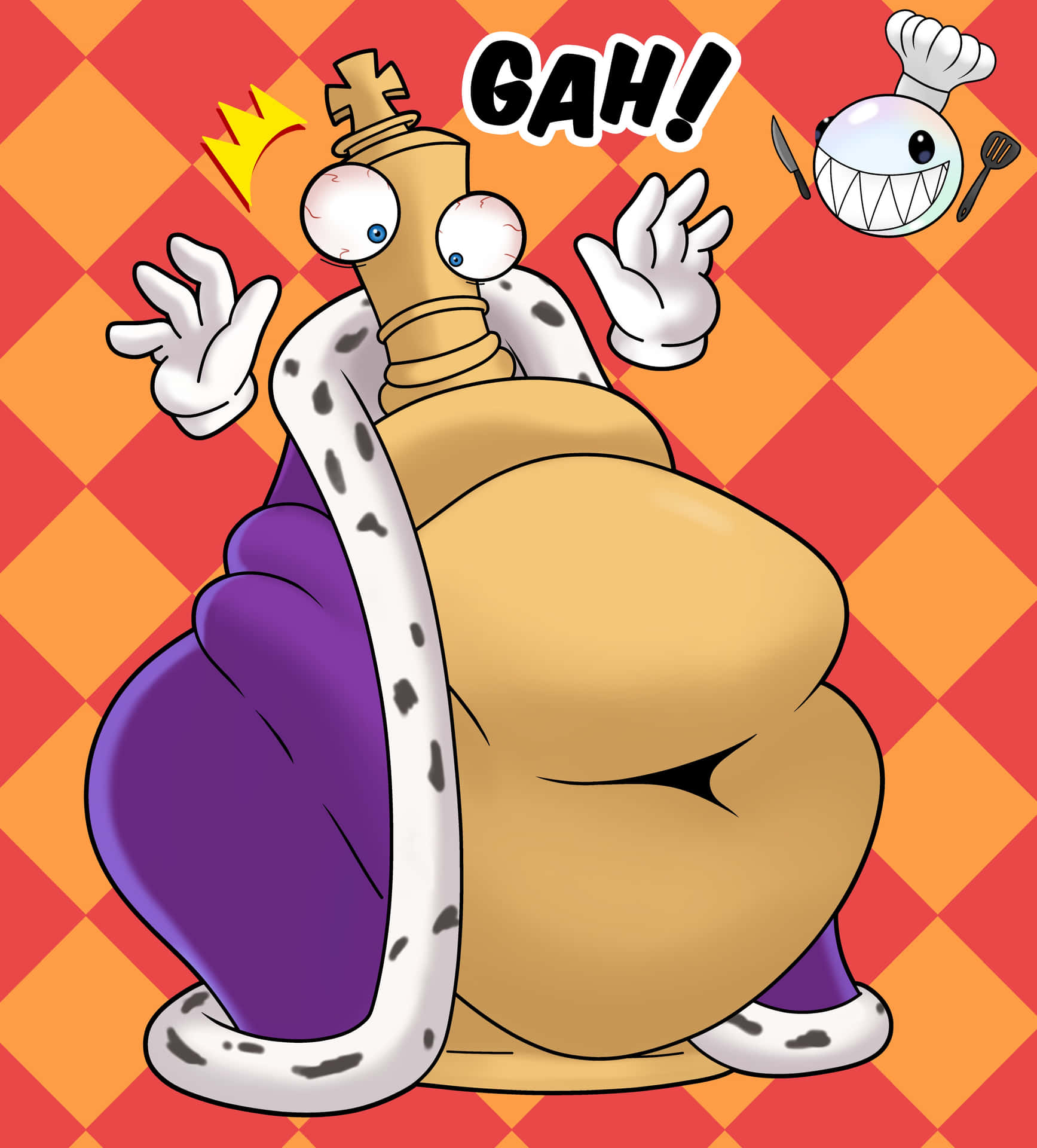 Surprised King Piece Cartoon Wallpaper