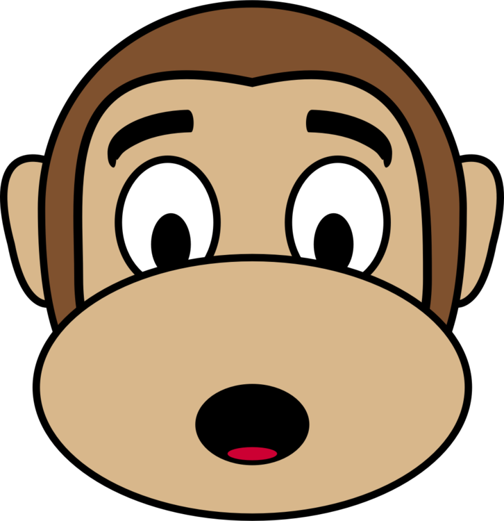 Surprised Monkey Cartoon PNG