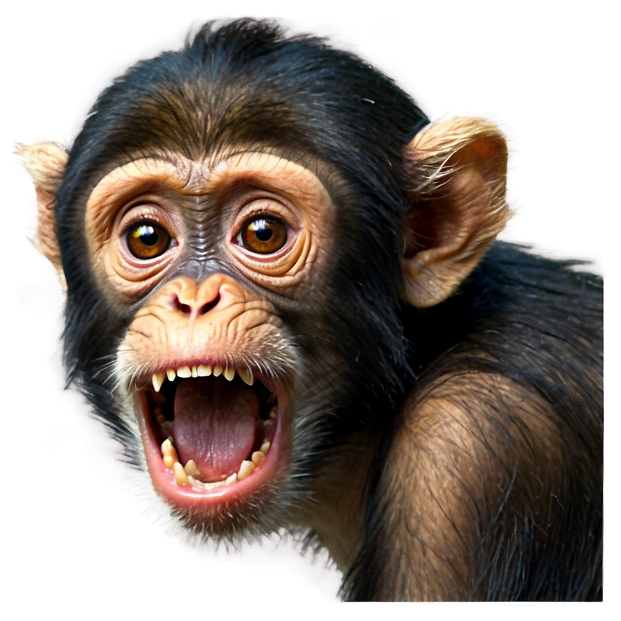 Surprised Monkey Face Expression Png Ele46 PNG
