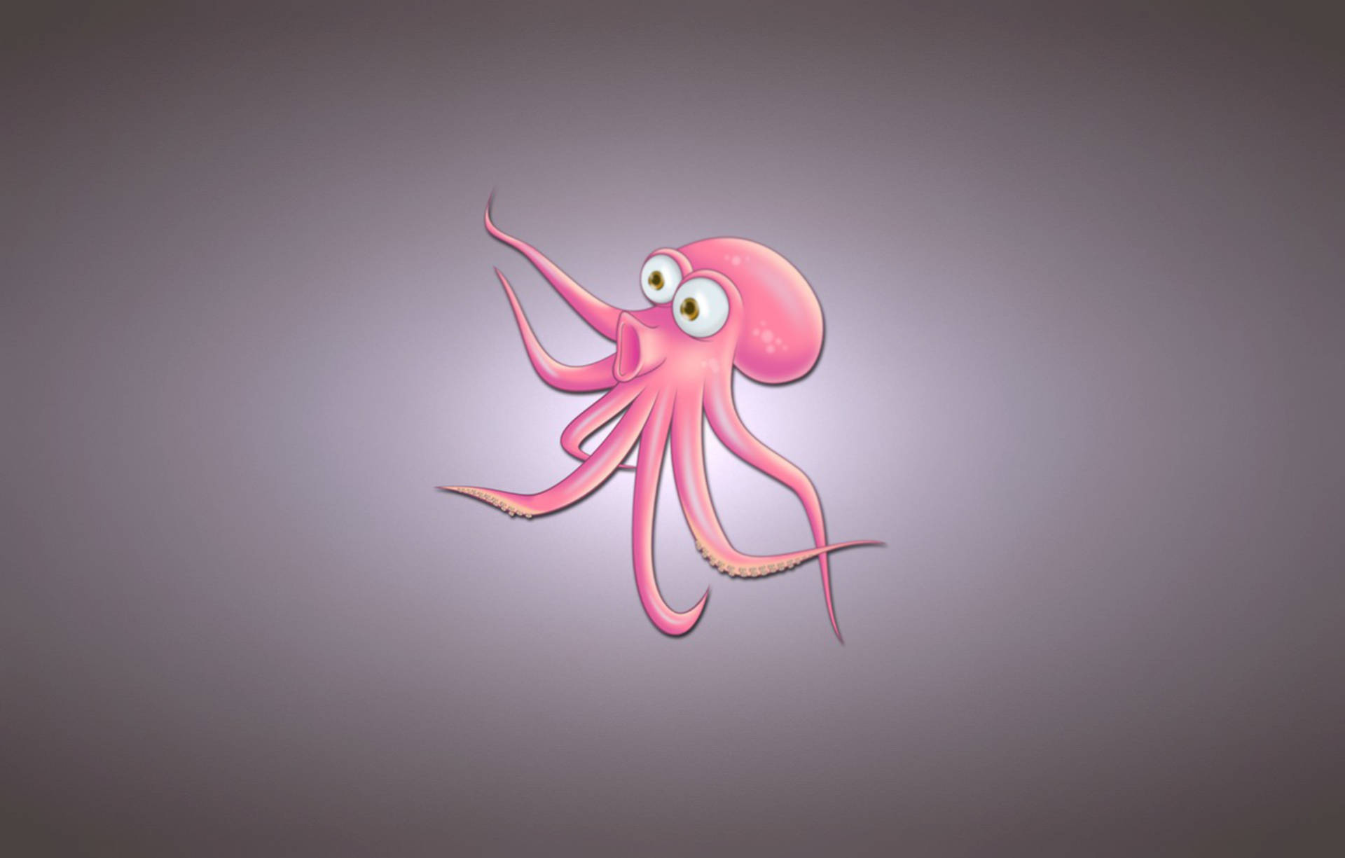 Overraskede blæksprutte tegnefilm computer tapet Wallpaper