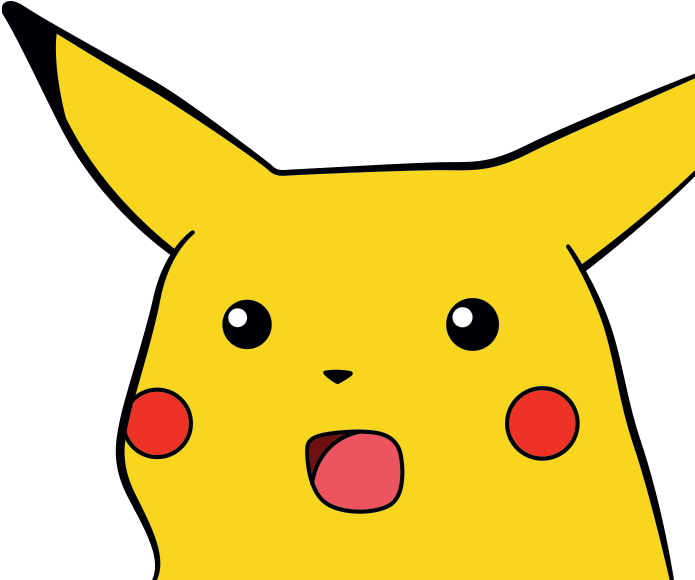 Surprised Pikachu Meme PNG