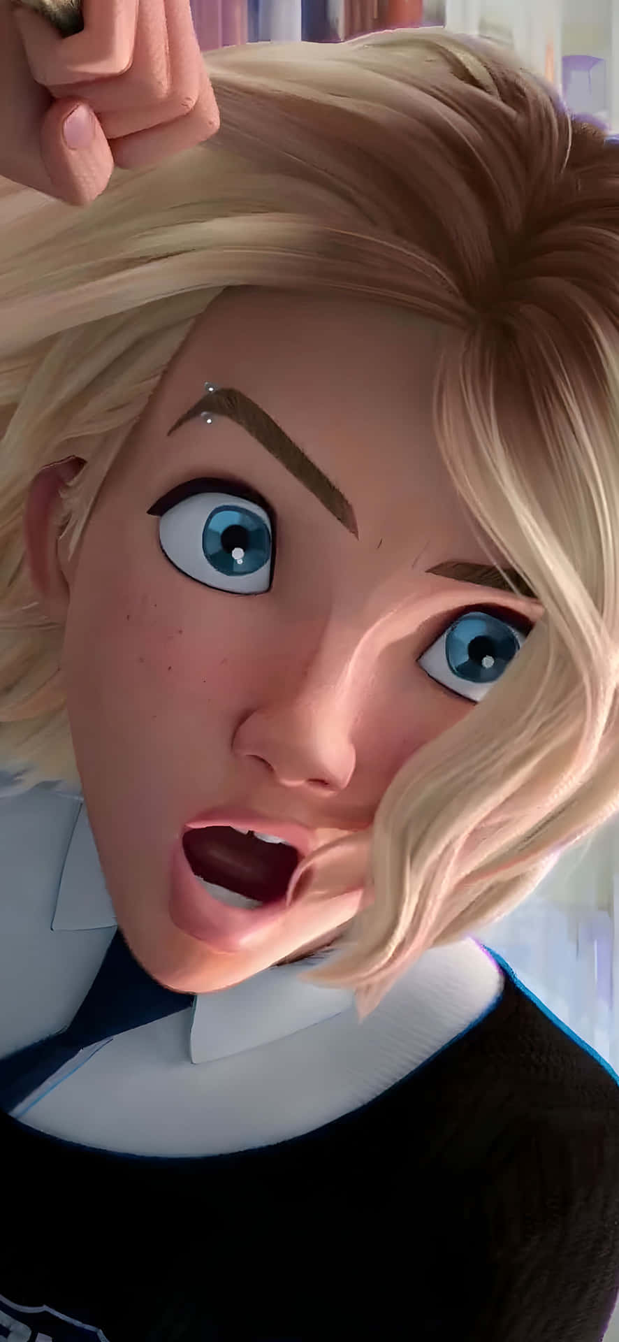 Surprised Spider Gwen Animated Wallpaper