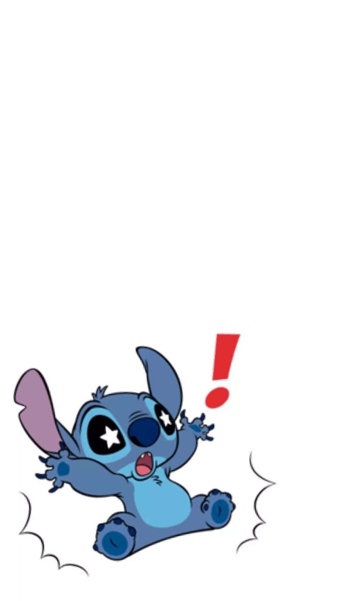 Surprised Stitch Lock Screen Wallpaper