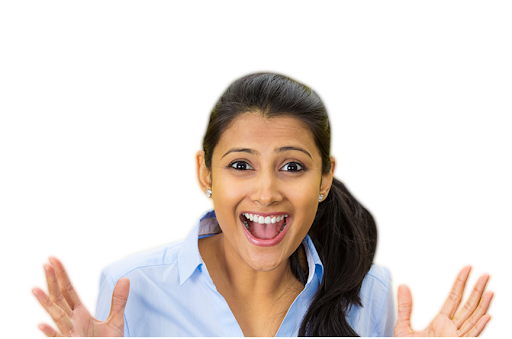 Surprised Woman Expression PNG