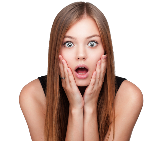 Surprised Woman Expression PNG