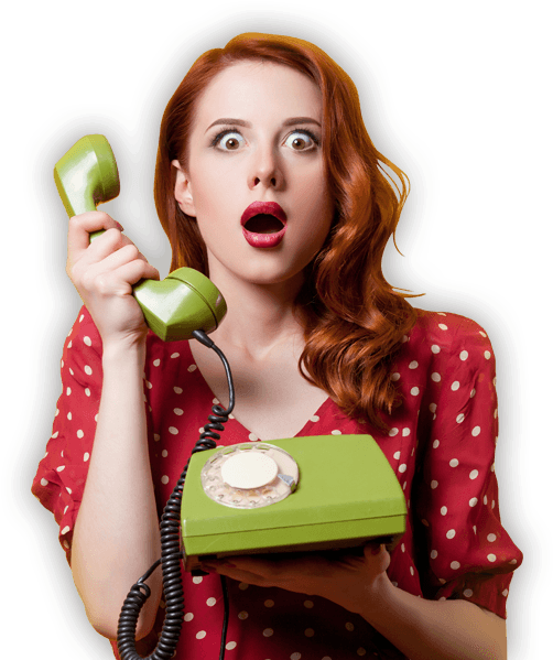 Surprised Woman On Phone PNG