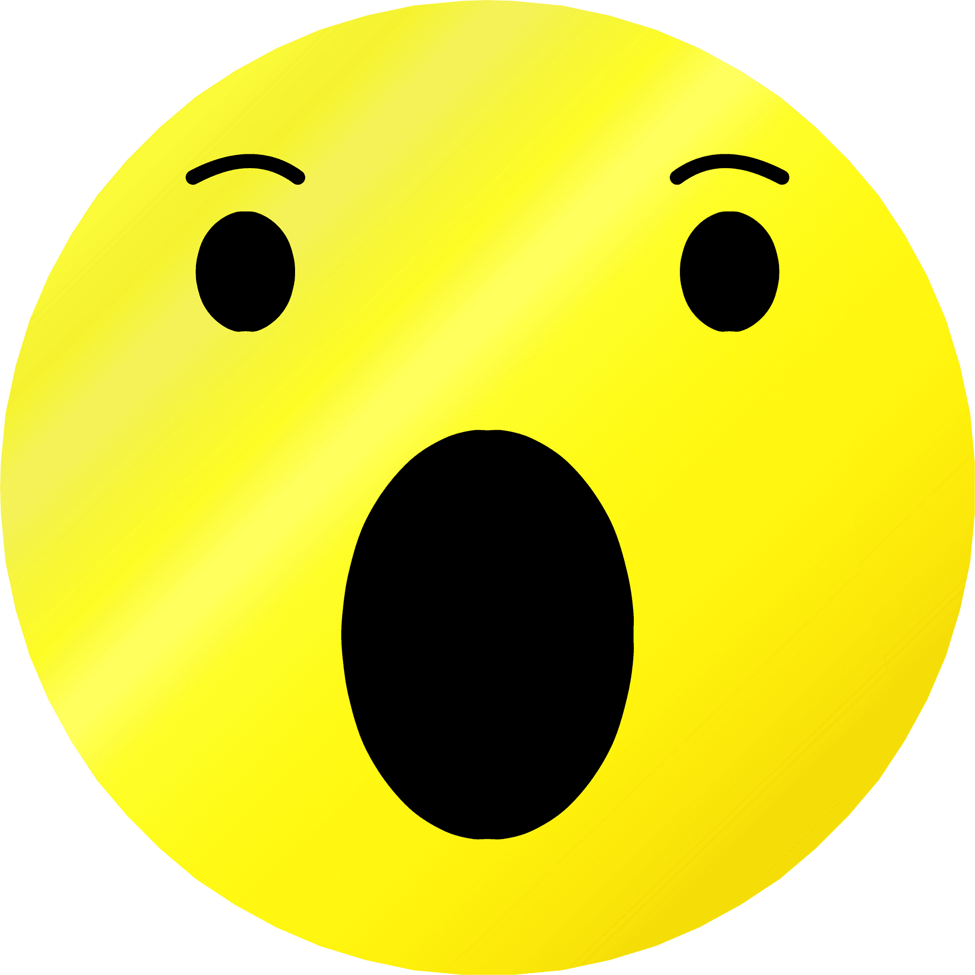 Surprised Yellow Emoji PNG