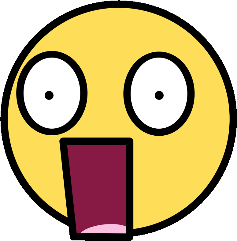 Surprised Yellow Emoji PNG