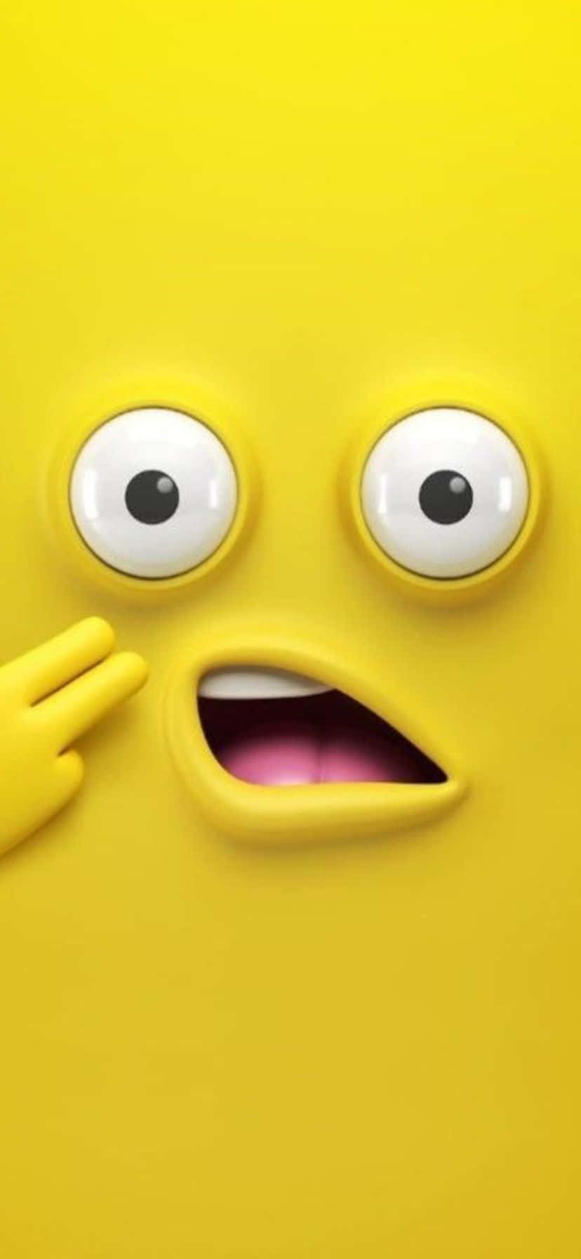 Surprised Yellow Face Emoji.jpg Wallpaper