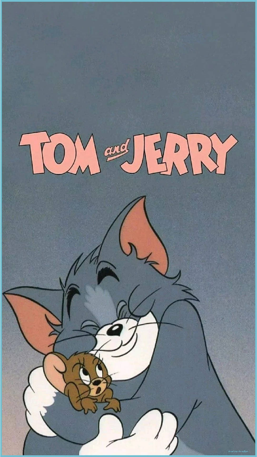 Surprising Hug Between Tom And Jerry Aesthetic Background