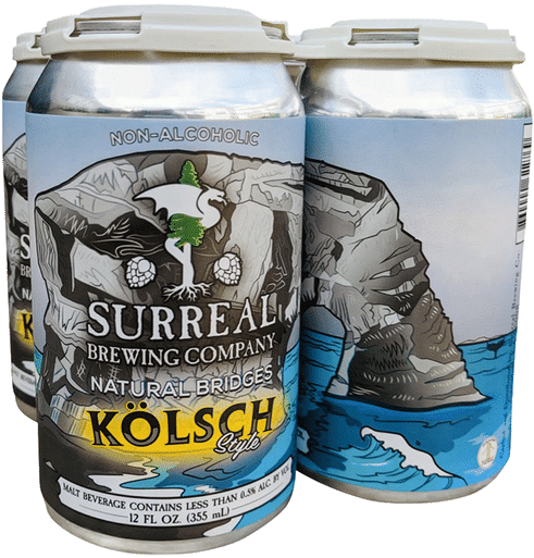 Surreal Brewing Non Alcoholic Kolsch Beer Cans PNG