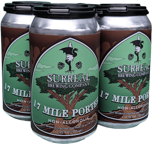 Surreal Brewing Non Alcoholic Porter Cans PNG