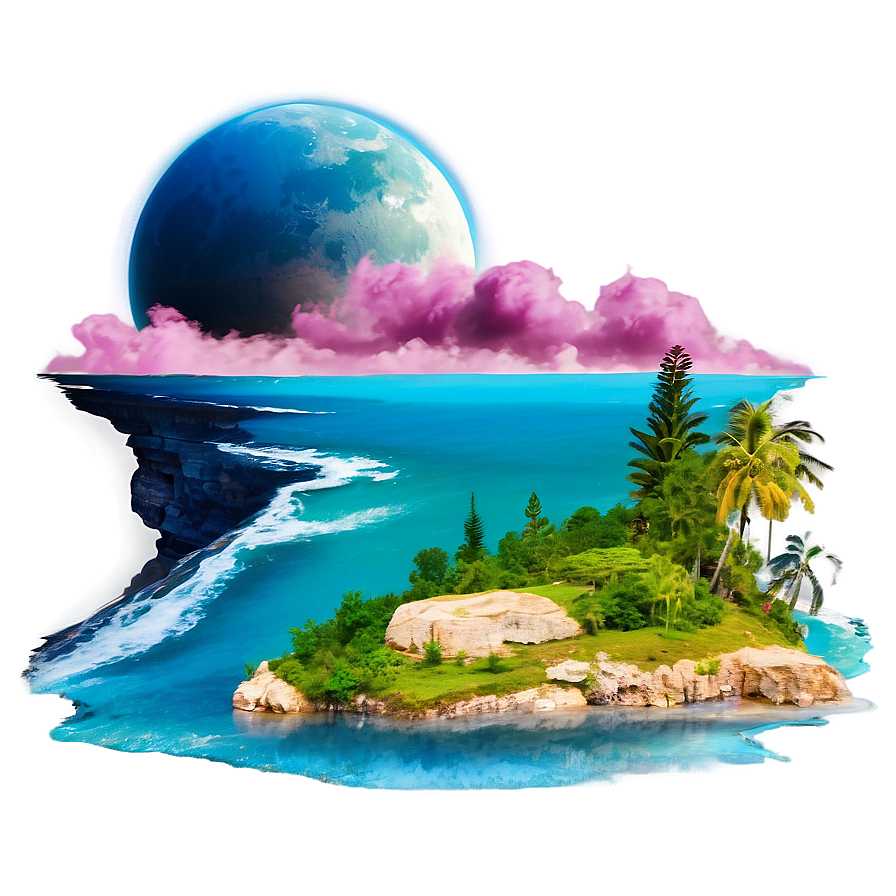 Download Surreal Dream Landscape Png Utf | Wallpapers.com