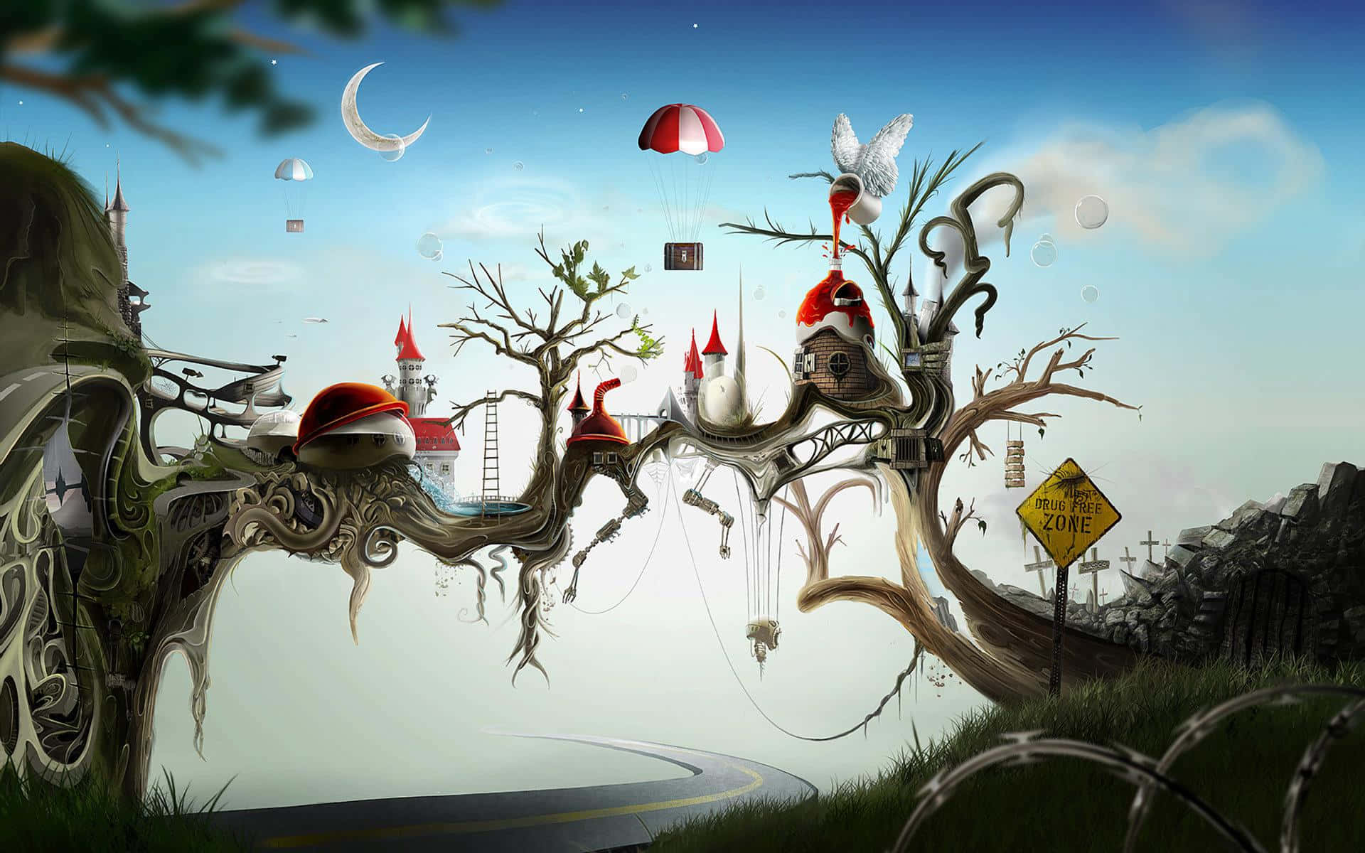 Surreal Dreamscape Artwork Wallpaper