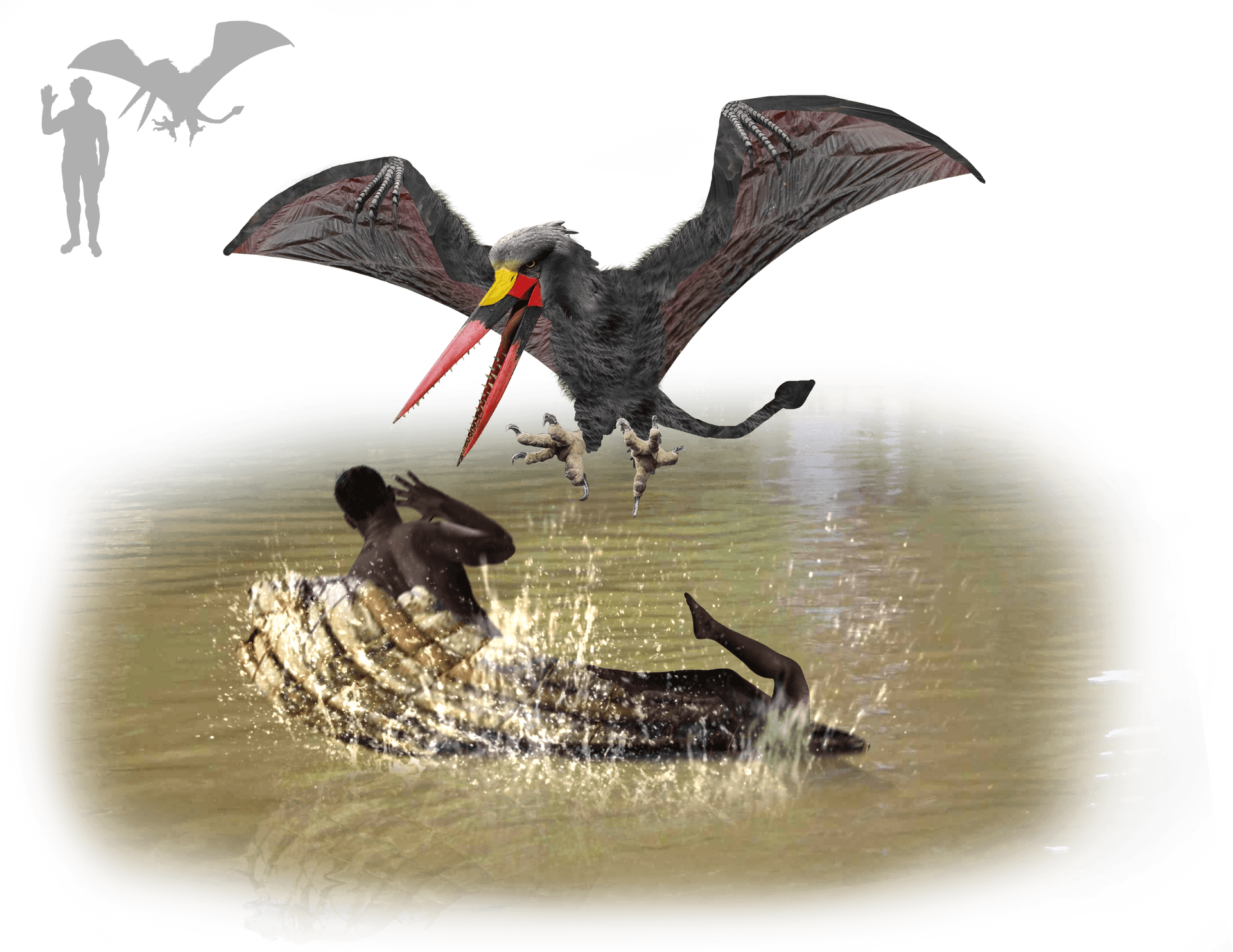 Surreal Pterosaur Attack PNG