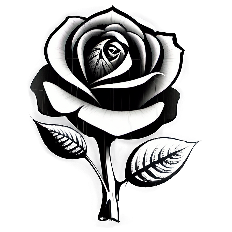 Surreal Rose Black And White Png 54 PNG