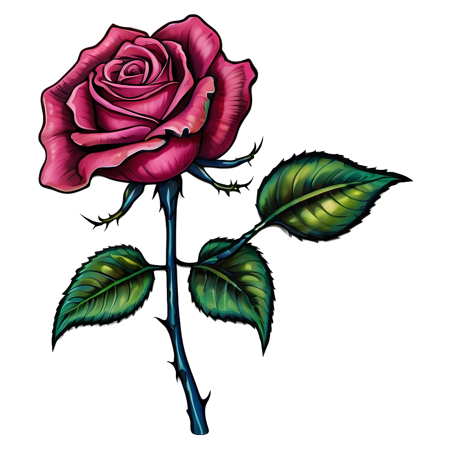 Download Surreal Rose Tattoo Blueprint Png Sut42 | Wallpapers.com