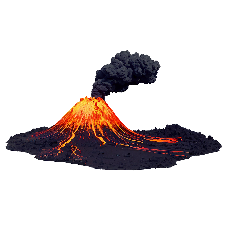 Surreal Volcano Scene Png 05232024 PNG