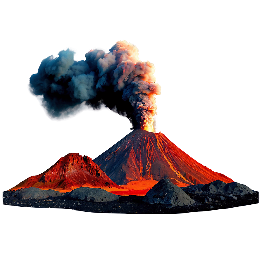 Surreal Volcano Scene Png 32 PNG