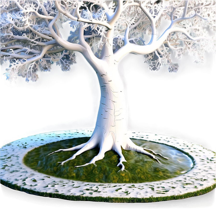 Surreal White Tree Art Png 06252024 PNG