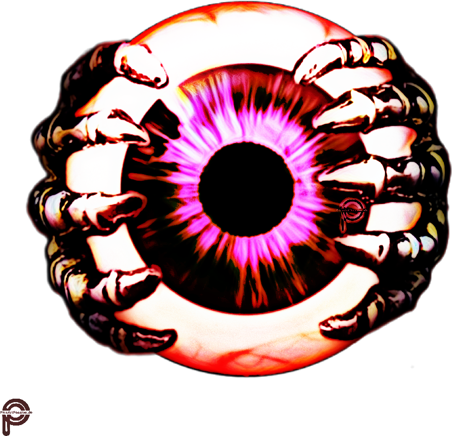 Surreal_ Giant_ Eye_ Surrounded_by_ Hands.png PNG